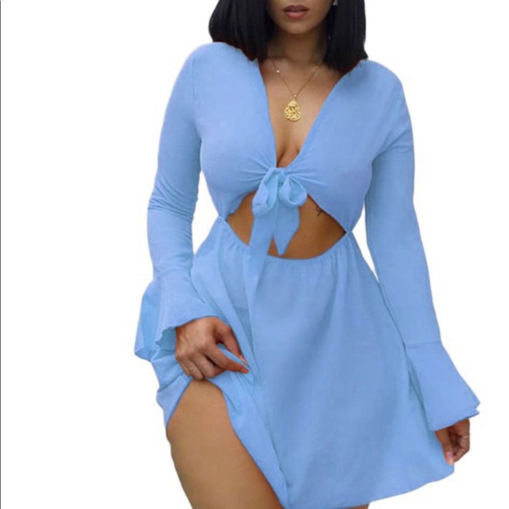 Baby blue dress